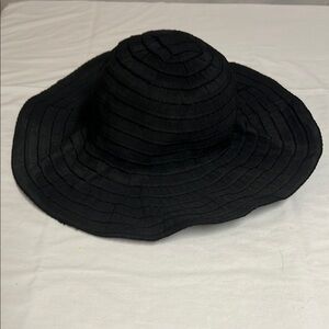 Jovovich Hawk Black Wide-Brimmed Packable Hat - Swim Sun